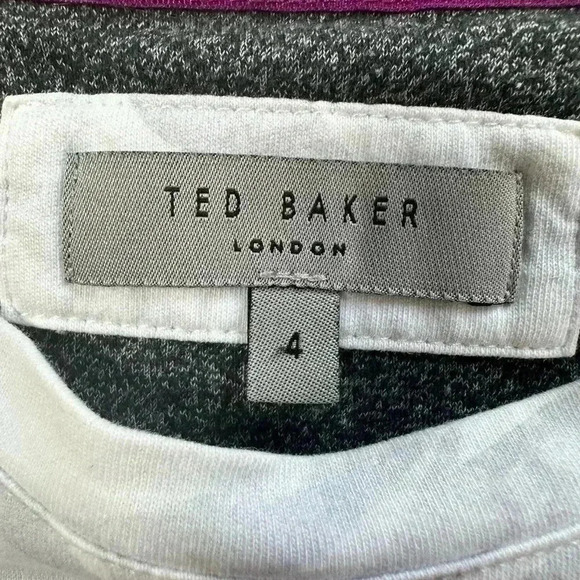 Men's Ted Baker 100% Cotton Patterned Short Sleeve T Shirt Size 4  (Medium) - Picture 3 of 11